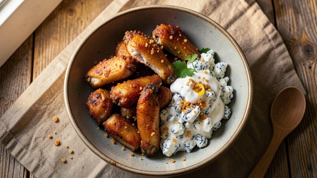 Blue Cheese Chicken Wings Recipe: Bold Blue Cheese Crunch and Tangy Zing
