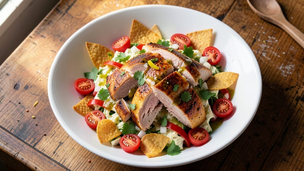 Applebee's Fiesta Chicken Salad Recipe: Crunchy Tortilla Topped With Zesty Lime Dressing