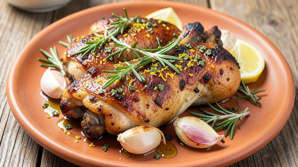 Baked Chicken Thighs Mediterranean Recipe: Herb-Infused Crispy Skin with Lemon-Garlic Zest