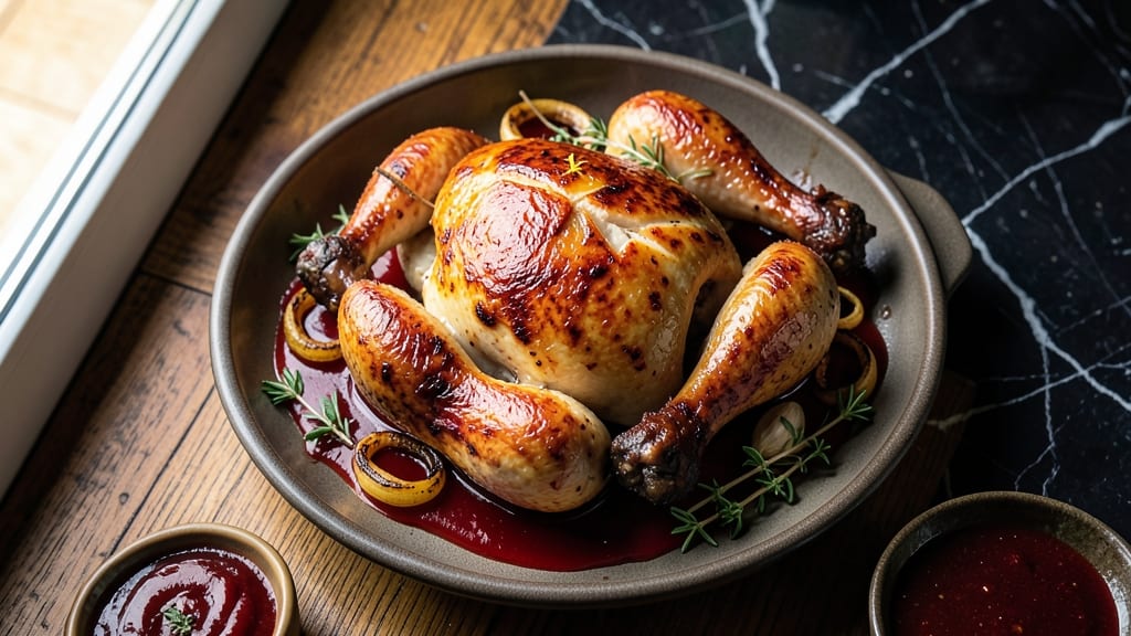 Baked BBQ Whole Chicken Recipe: Juicy Core and Crispy Skin in One Pan