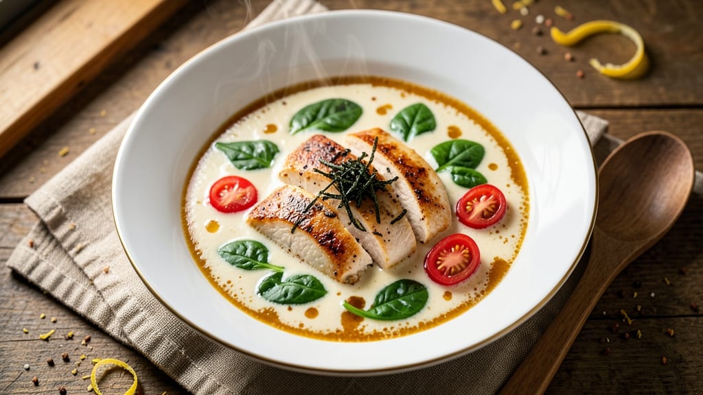 Biaggi's Chicken Florentine Soup Recipe: Spinach-Rich Broth with Creamy Velvety Depth