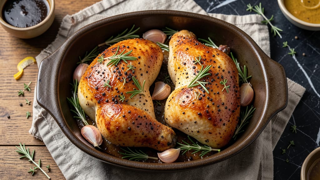 Baked Whole Chicken Legs Recipe: Crispy Skin, Juicy Meat in One Pan