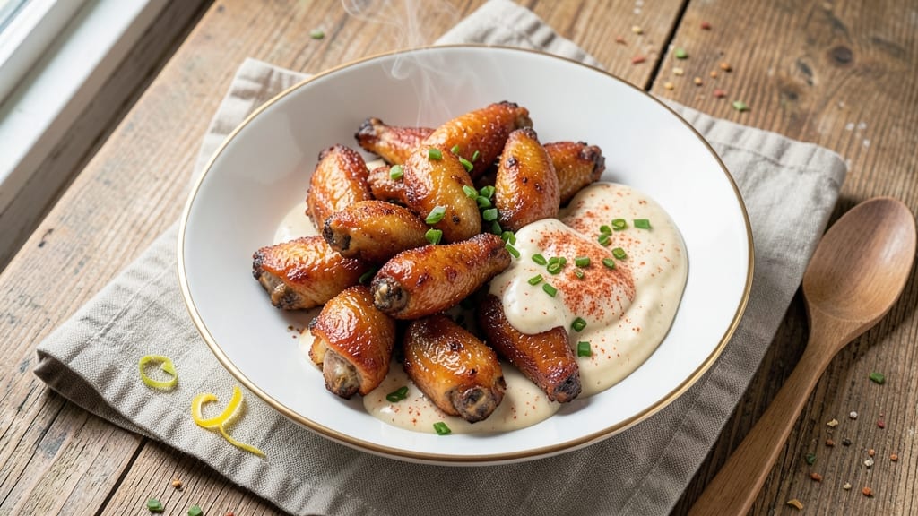 Baked Chicken Wings Recipe with Cream of Chicken: Crispy Bites Over Ultra-Smooth Cream Sauce