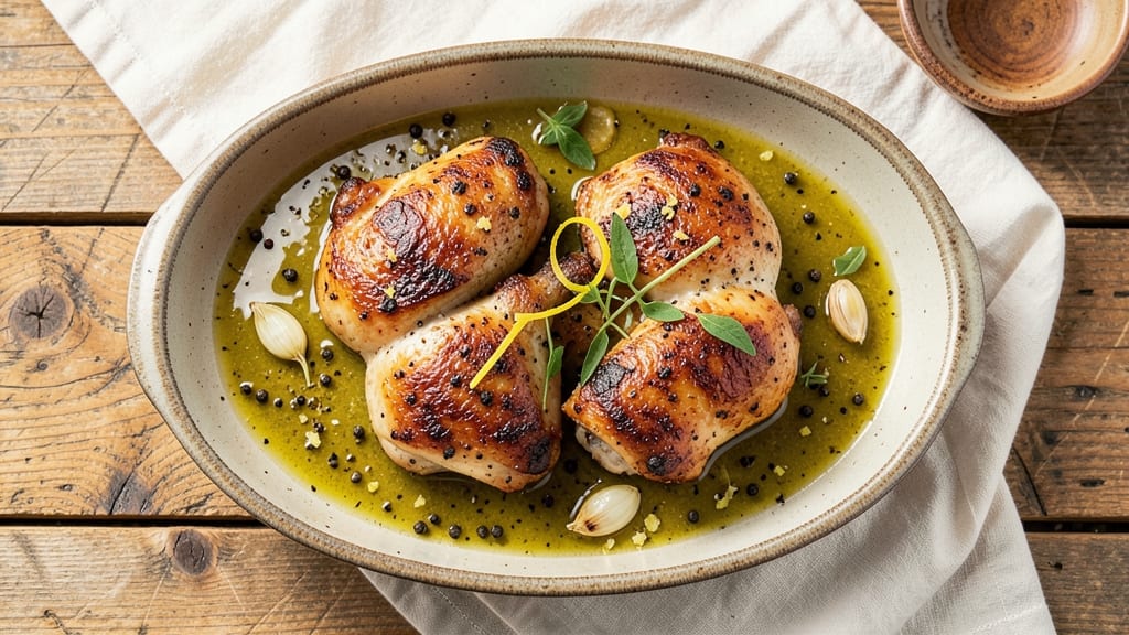 Baked Lemon Pepper Chicken Thighs Recipe: Zesty Crispy Skin, Juicy Inside
