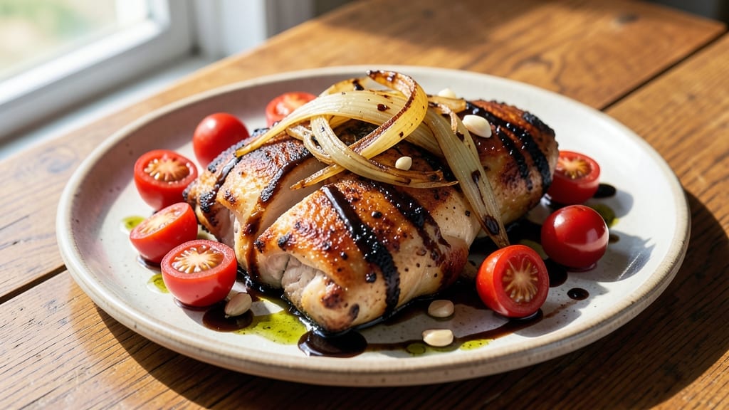 Balsamic Chicken and Tomatoes Recipe: Simmered With Sweet-Tart Balance
