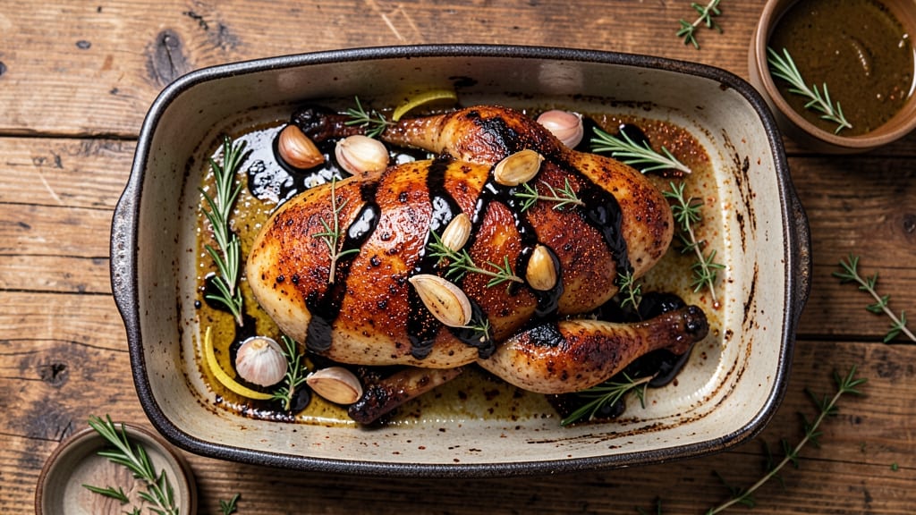 Black Baked Chicken Recipe: Smoky Garlic Crust Over Juicy Meat