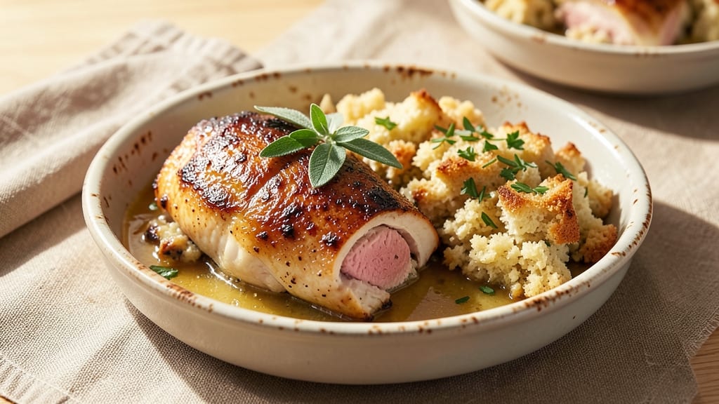 Baked Chicken Breast With Stove Top Stuffing Recipe: Juicy Chicken and Savory Stuffing in One Pan