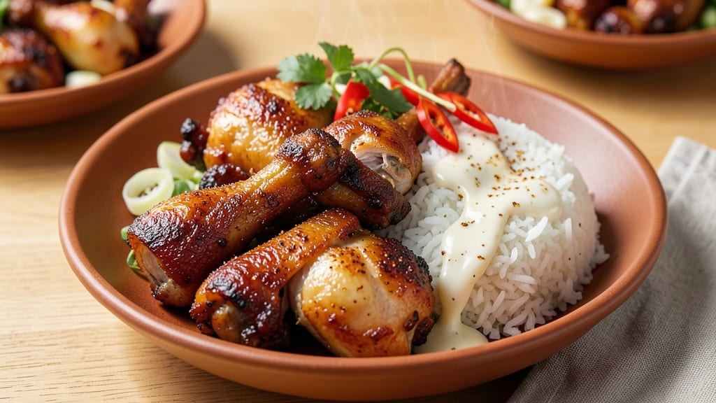 Best Hainanese Roasted Chicken Rice Recipe Ever: Fragrant Five-Spice Crisp at Home