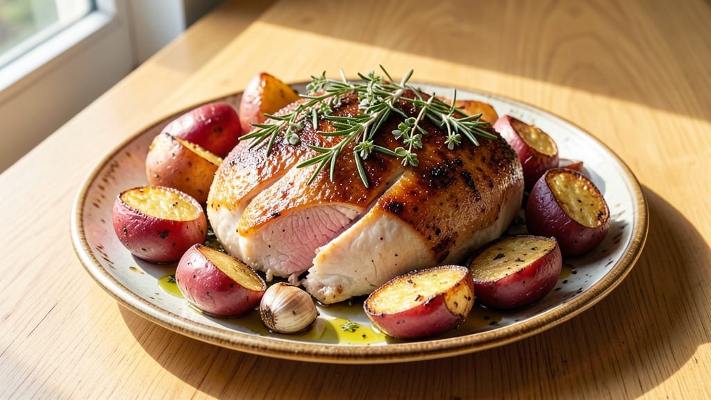 Baked Chicken and Red Potatoes Recipe: Herb-Infused Roast with Crispy Skin