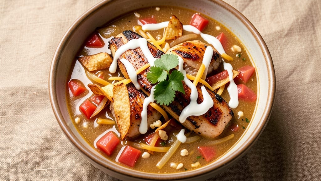 Bj's Chicken Tortilla Soup Copycat Recipe: Smoky Cheddar Rivers and Crispy Tortilla Crowns
