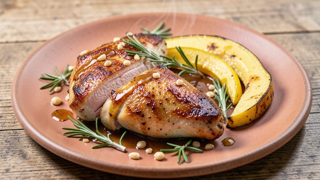 Baked Chicken And Yellow Squash Recipe: Honey-Glazed Roast With Silky Squash