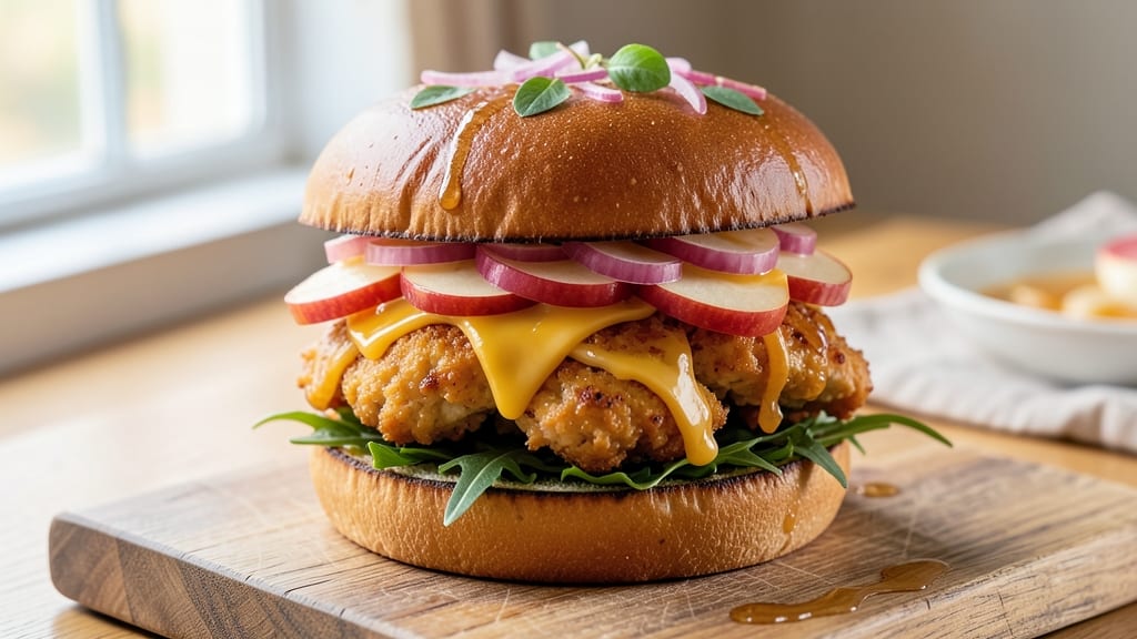 Apple Chicken Sandwich Recipe: Crispy Buttermilk-Battered Bites with Sweet Apple Caramel Glaze