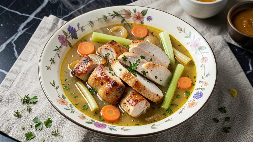 Bobby Flay’s Chicken Soup Recipe: Herbed Chicken and Garlic-Packed Comfort