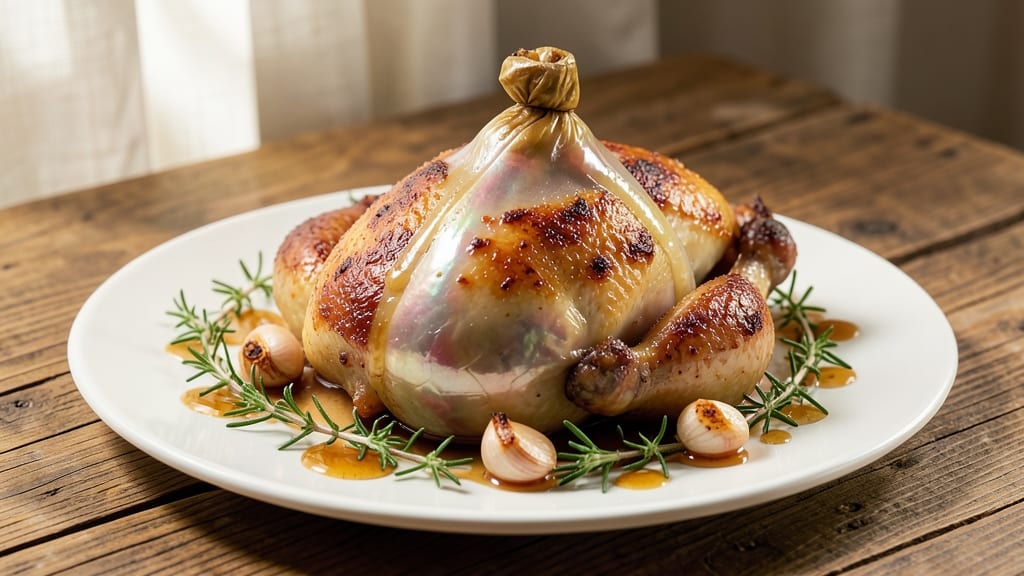 Bresse Chicken Cooked in a Pig's Bladder Recipe: Heritage Method for Ultra-Tender Meat