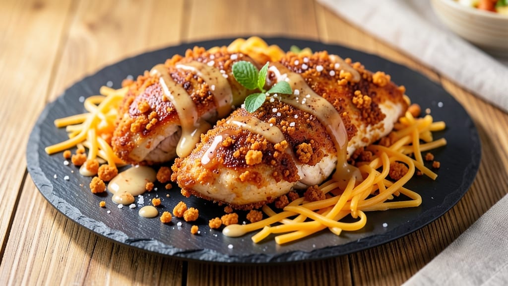 Baked Cheetos Chicken Recipe: Crunchy Crown Over Smoky Cheddar Rivers