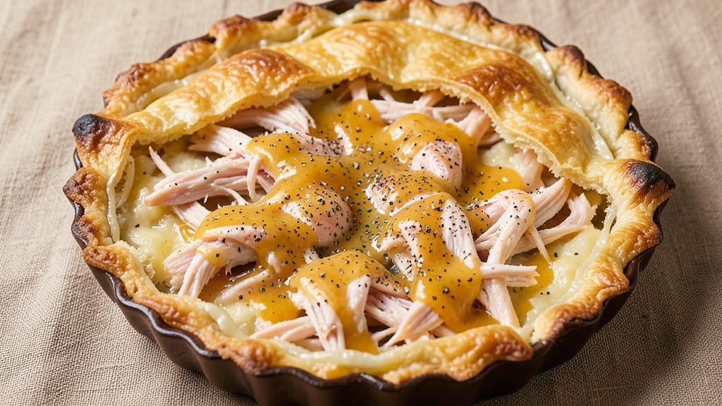 Bisquick Chicken Pie Recipe No Vegetables: Crispy Top, Creamy Pull-Apart Magic