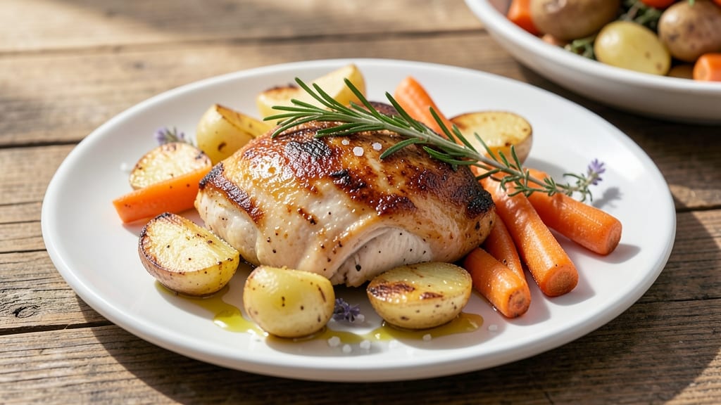 Baked Chicken Breast With Potatoes And Carrots Recipe: One-Pan Roast With Herbed Garlic Crisp