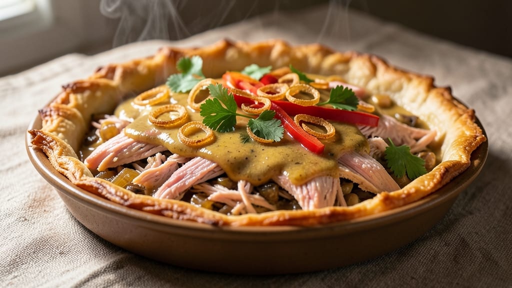 Brazilian Chicken Pie Recipe: Crispy Top, Savory Coconut-Curry Filling