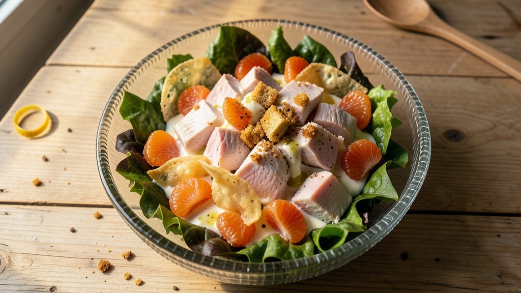 Applebee's Mandarin Chicken Salad Recipe: Crunchy Won Ton Bites and Sweet-Tangy Dressing