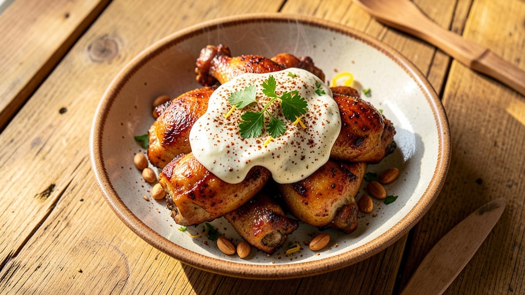 Arabic Roasted Chicken Recipe: Spiced Yogurt Marination for Juicy, Charred Skin
