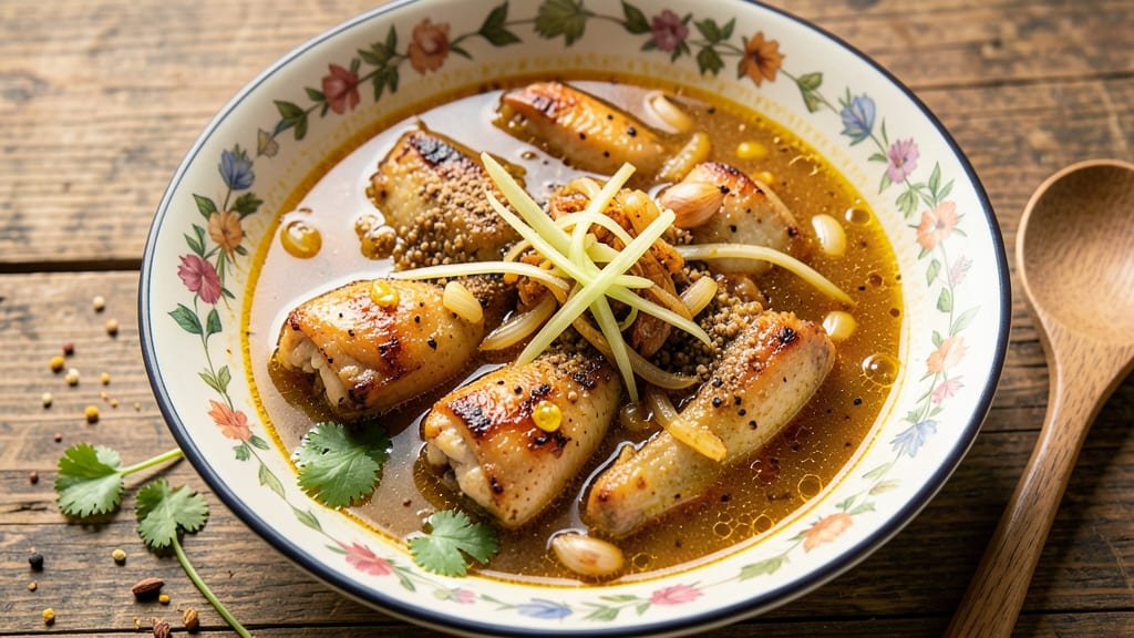 Bengali Chicken Soup Recipe: Fragrant Cumin and Mustard Seed Simmer