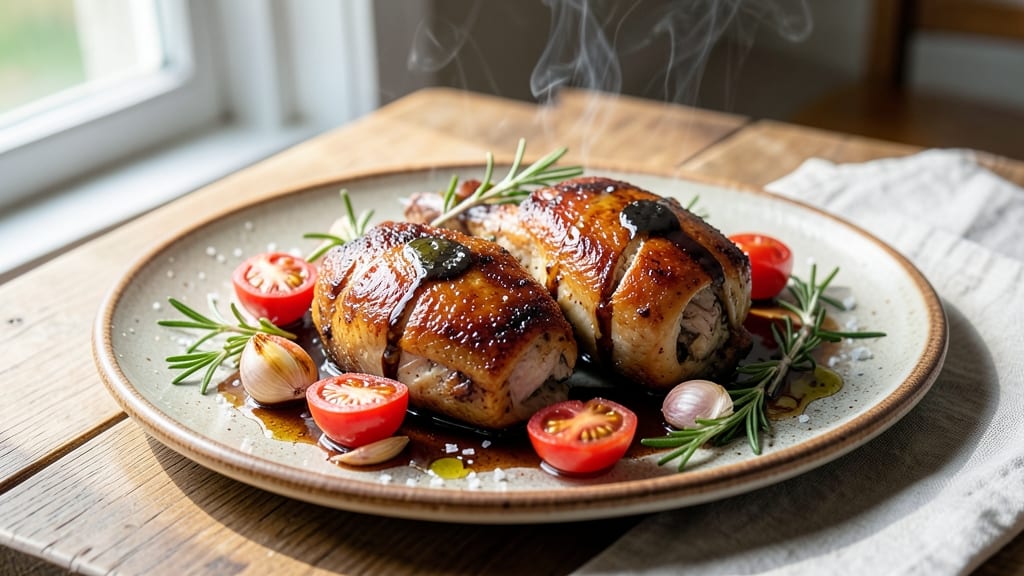 Balsamic Chicken Thighs With Burst Tomatoes Recipe: Sweet-Tangy Glaze and Juicy Meat