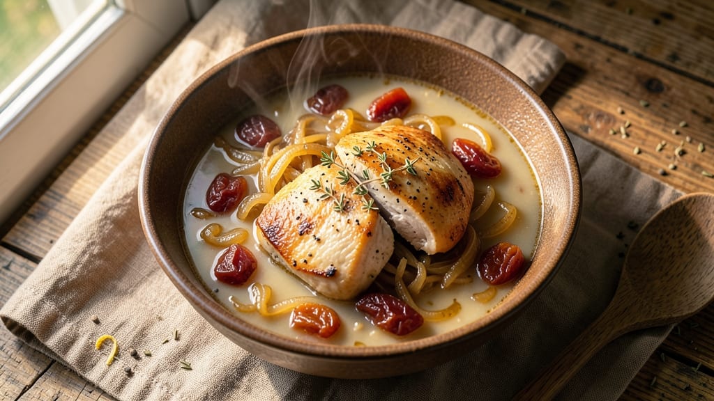Apricot Chicken French Onion Soup Recipe: Sweet-Tart Caramelized Apricots With Tender Chicken