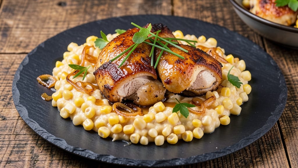 Babe Chicken and Creamed Corn Recipe: Southern-Style Dinner in One Pan