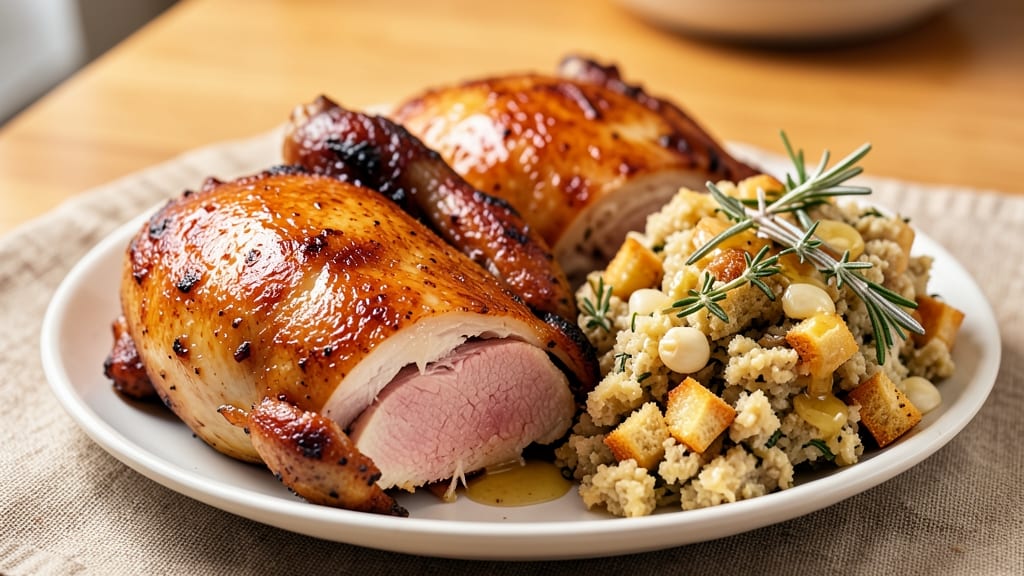 Baked Chicken Thighs With Stuffing Recipe: Crispy Skin and Herbed Pull-Apart Magic