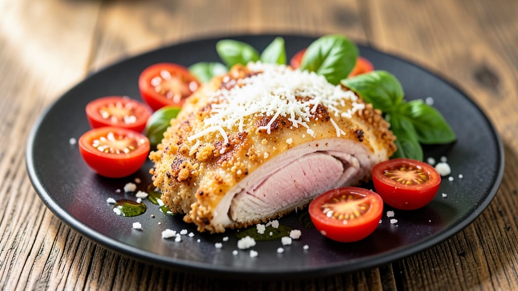 Baked Chicken Breast With Parmesan Crust Recipe: Crispy Golden Crunch Over Melty Cheese
