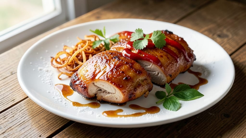Baked Bang Bang Chicken Recipe: Crispy Crust and Spicy-Sweet Cheese Rivers