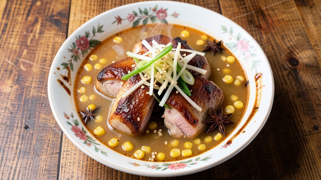 Authentic Chinese Chicken and Corn Soup Recipe: Fragrant Ginger-Scallion Broth With Silky Rice Noodles