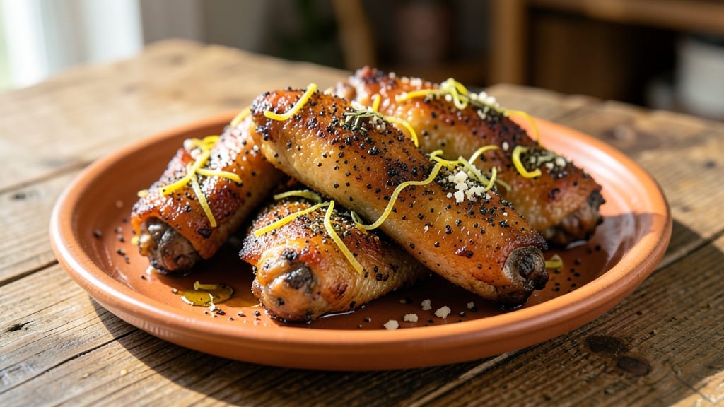 Air Fry Lemon Pepper Chicken Wings Recipe: Zingy Crispy Skin, Juicy Inside