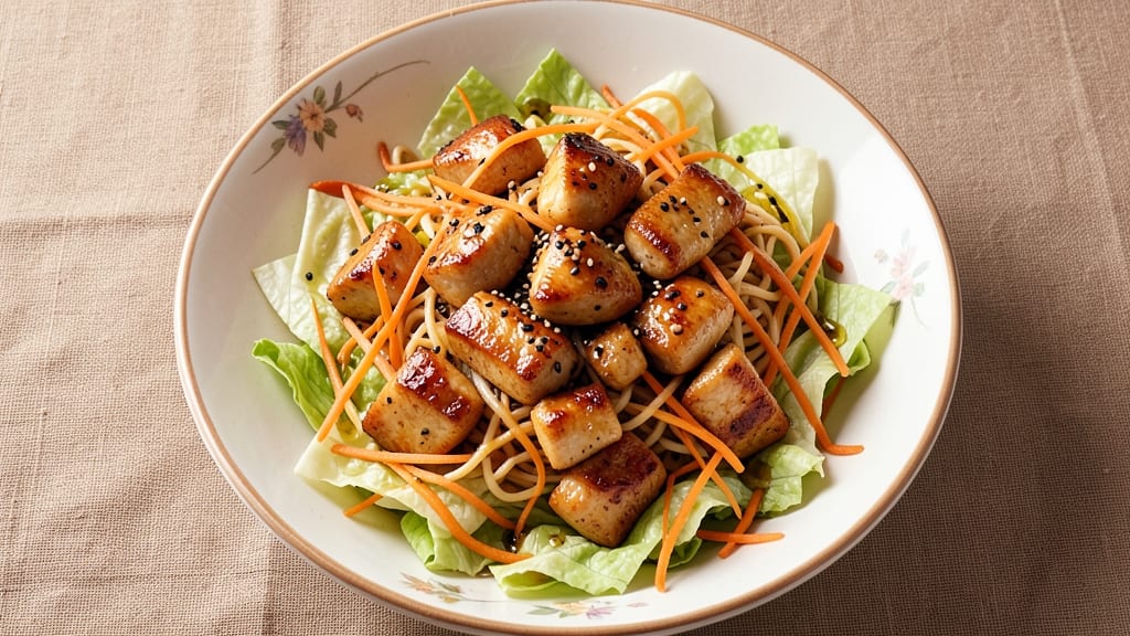 Applebee's Oriental Chicken Salad Copycat Recipe: Crispy Celery Crown Crunch Over Creamy Shake Dressing