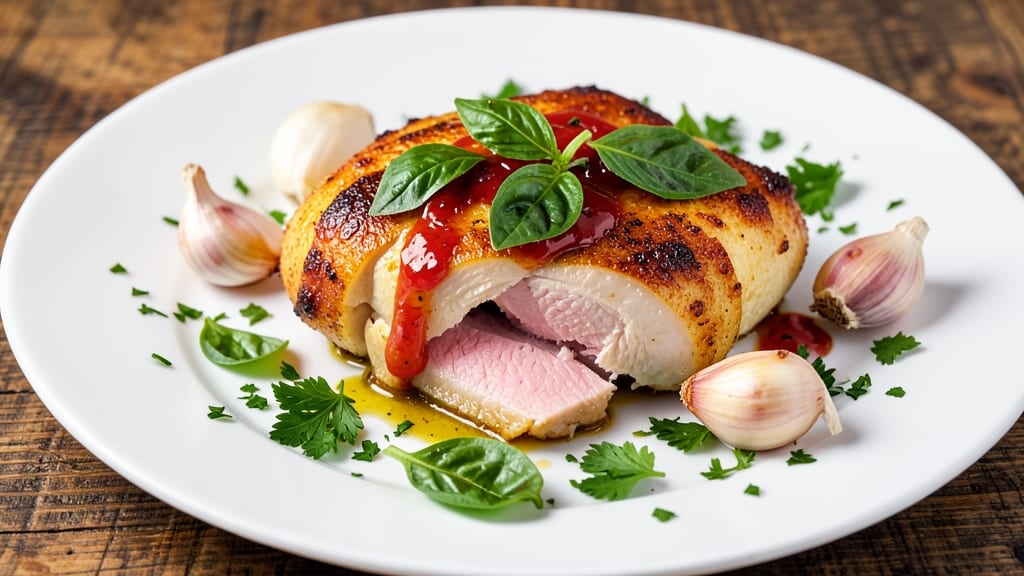 Baked Chicken With Basil Recipe: Herb-Infused Golden Crust in 40 Minutes