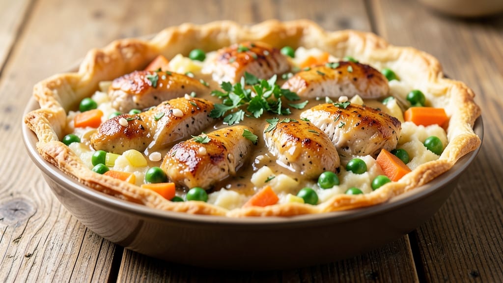 Baked Chicken Pot Pie Cobbler Recipe: One-Dish Dinner With Crispy Top and Savory Filling