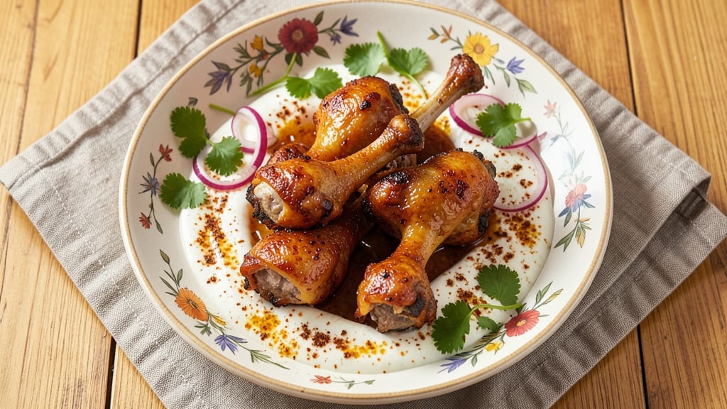 Baked Chicken Drumsticks Indian Recipe: Spiced Yogurt Marinade for Crispy Skin