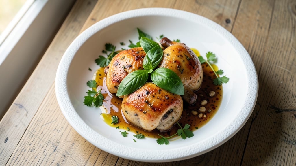 Baked Chicken Marinated in Italian Dressing Recipe: Herb-Kissed Crispy Skin With Tangy Zing