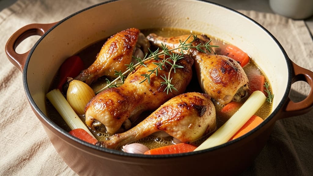 Boiled Chicken Legs Recipe: Ultra-Tender Simmered Skin-On Legs