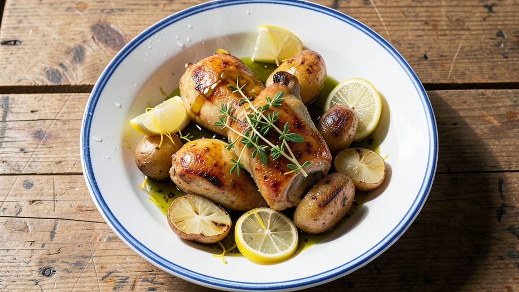 Authentic Greek Lemon Chicken and Potatoes Recipe: Bright Citrus and Herb Roasted Harmony