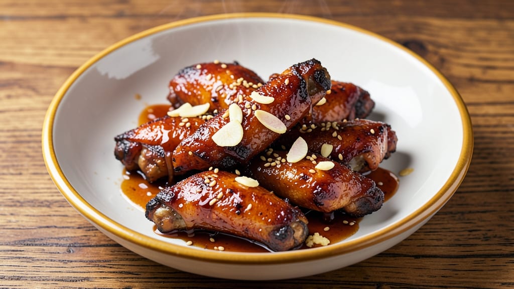 Baked Chicken Wings With Honey Soy and Ginger Marinade Recipe: Glazed Sweet-Spicy Crispy Perfection