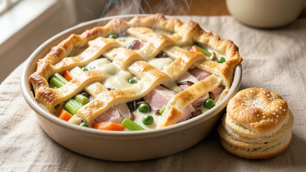 Campbell's Chicken Pot Pie Recipe with Biscuits: Flaky Topping Cradles Savory Filling
