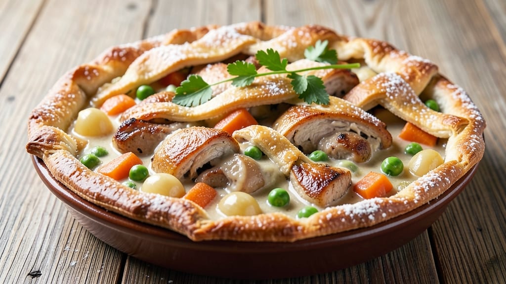 Campbell's Pub Style Chicken Pot Pie Recipe: Flaky Crust Over Creamy, Savory Filling