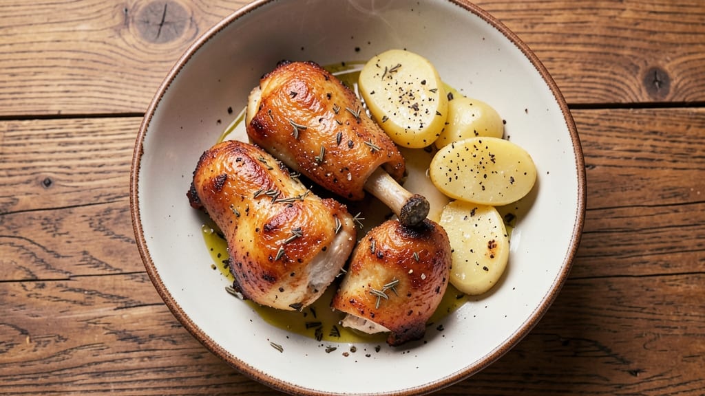 Chicken and Canned Potatoes Recipe: One-Pan Crispy-Topped Comfort