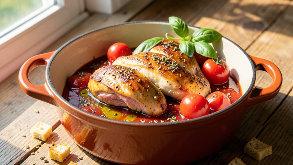 Chicken Thighs with Canned Tomatoes Recipe: One-Pan Simmered Richness