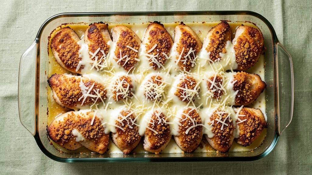 Copycat Costco Chicken Bake Recipe: Crispy Parmesan Crust With Gooey Cheese