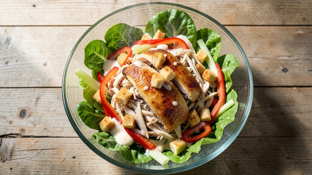 Copycat Sam's Club Rotisserie Chicken Salad Recipe: Shredded Chicken Crunch With Creamy Ranch Dressing
