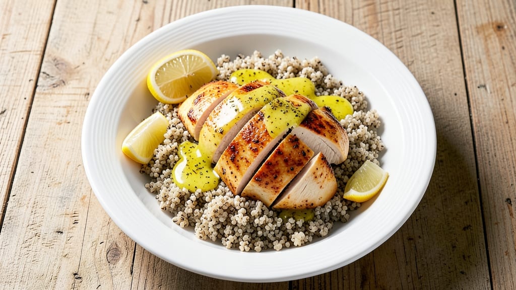 Applebee's Lemon Chicken With Quinoa Recipe: Zesty Herb Crust Over Fluffy Quinoa Base