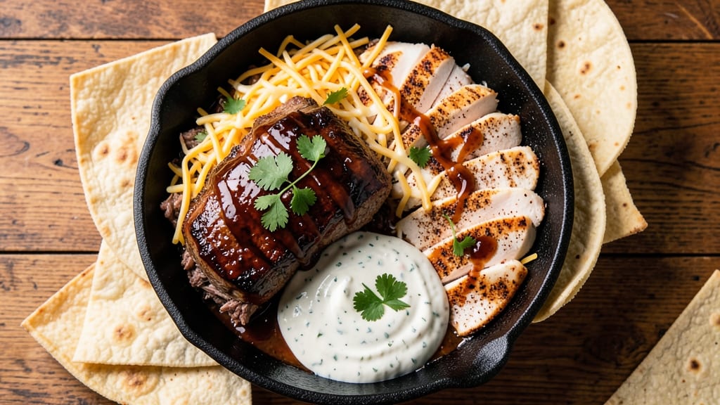 Beef O Brady's Chicken Bowl Recipe: Smoky Cheddar Rivers and Crispy Tortilla Crowns