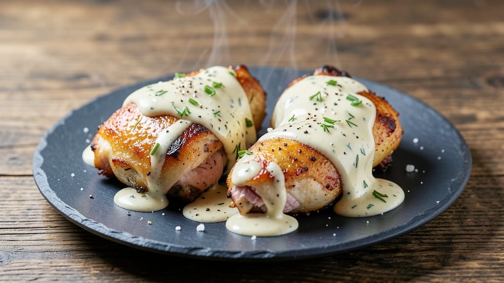 Baked Chicken Thighs Recipe with Ranch Dressing: Crispy Skin, Juicy Meat, Dippable Bliss